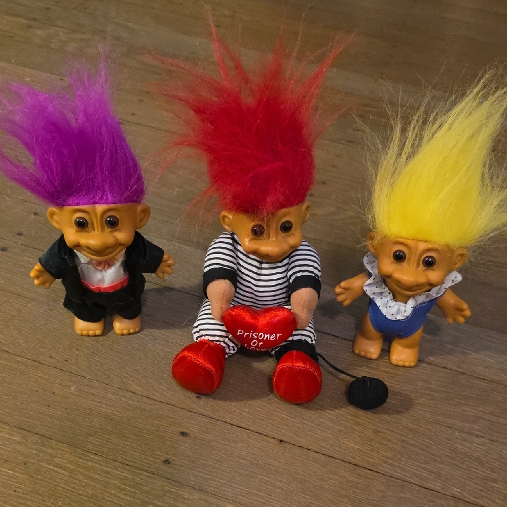 Russ Trolls: Vintage - Beach/ Groom/ Prisoner Of Love- Set Of 3